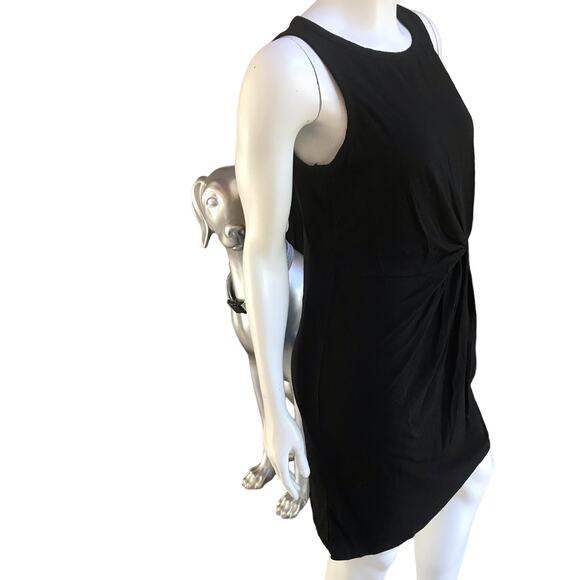 Gap Twist Front Black Sleeveless Cotton Modal Dress Women's Size Small - Picture 2 of 6